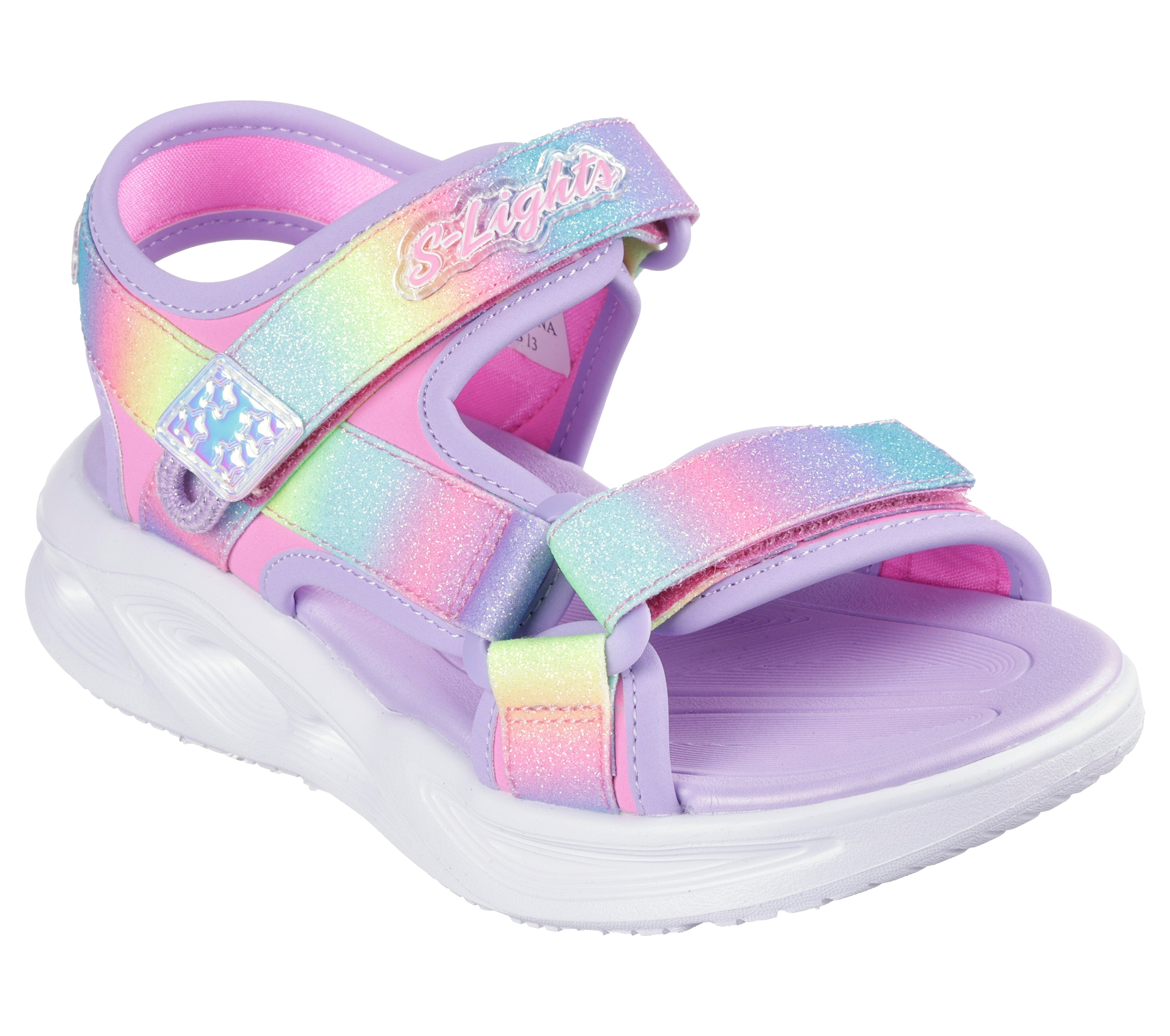 סנדלי אורות לבנות | Sola Glow - Rainbow Rizz