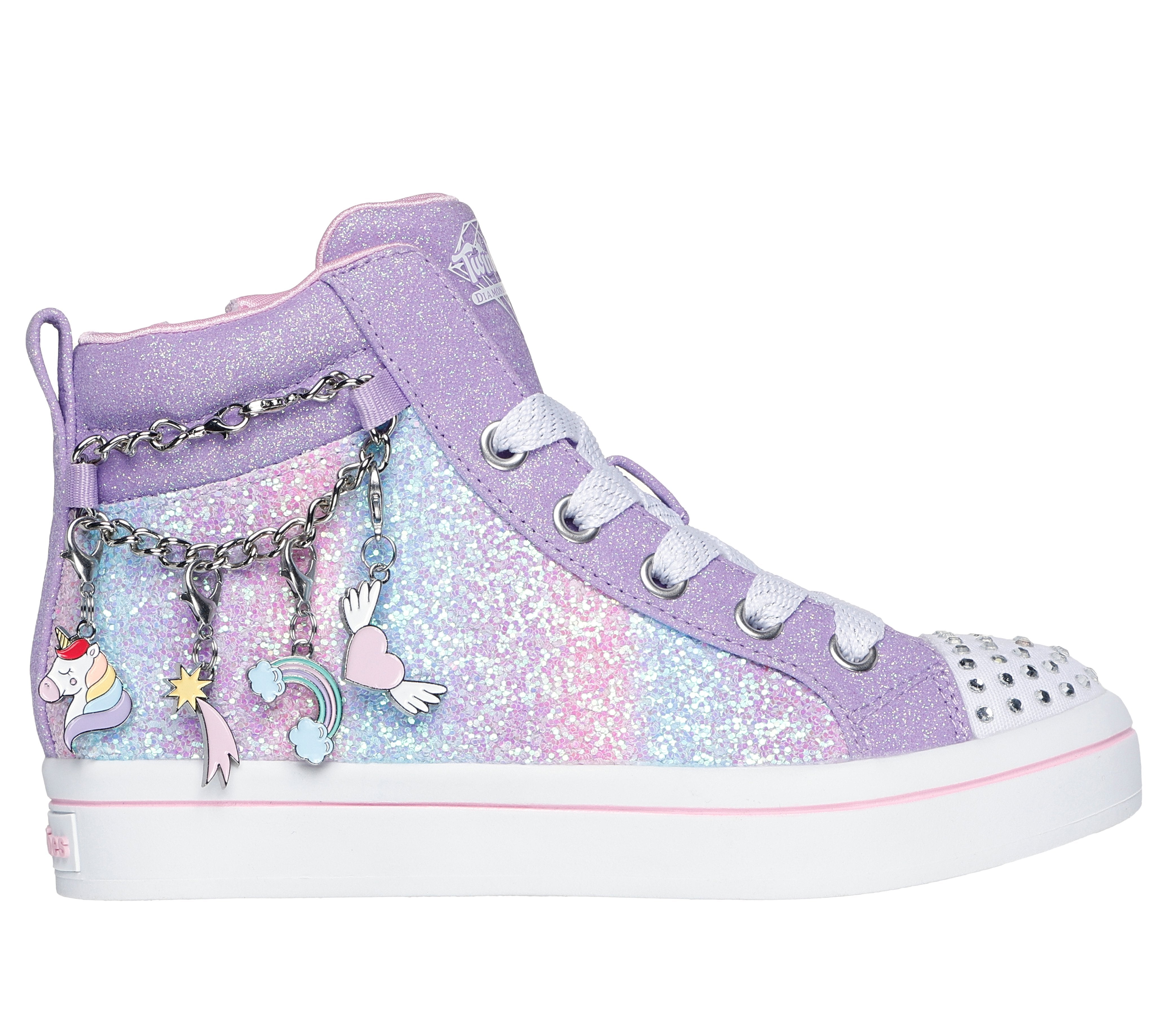 סניקרס אורות עם צמיד לבנות | Twi-Lites - Charm Glitz