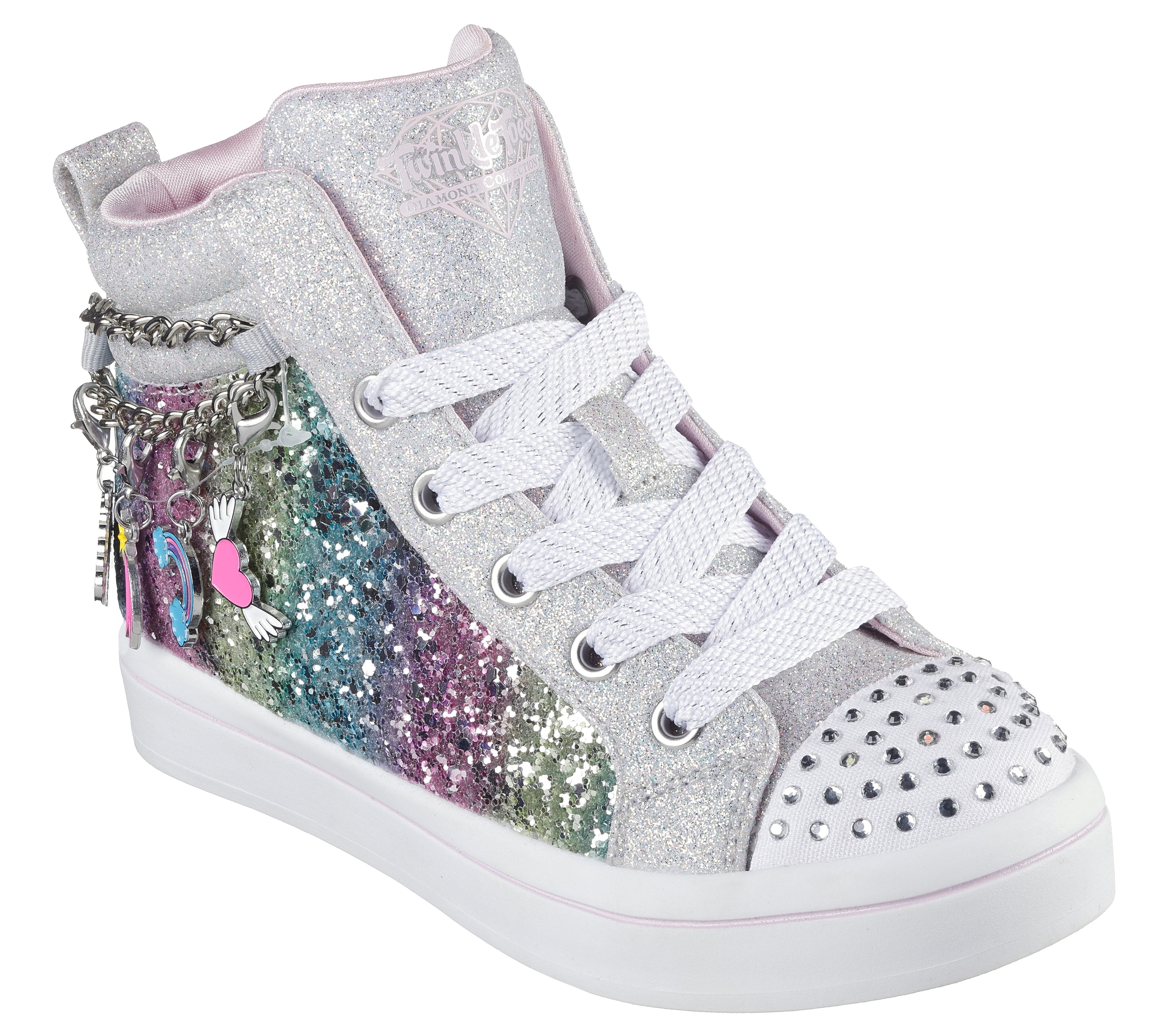 סניקרס אורות עם צמיד לבנות | Twi-Lites - Charm Glitz