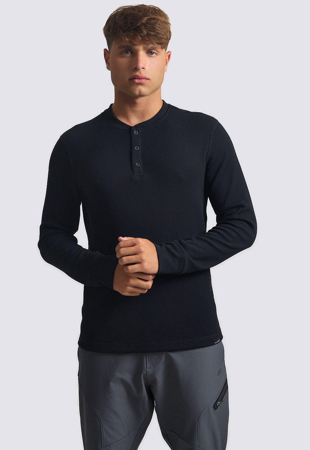 טישירט וופל שרוול ארוך