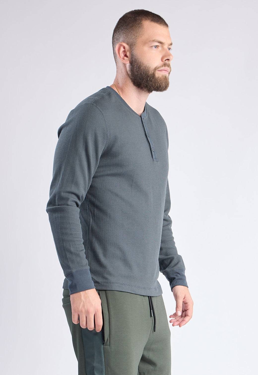 טישירט וופל שרוול ארוך