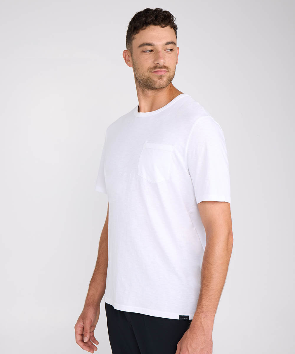 טישירט קצר עם כיס קדמי