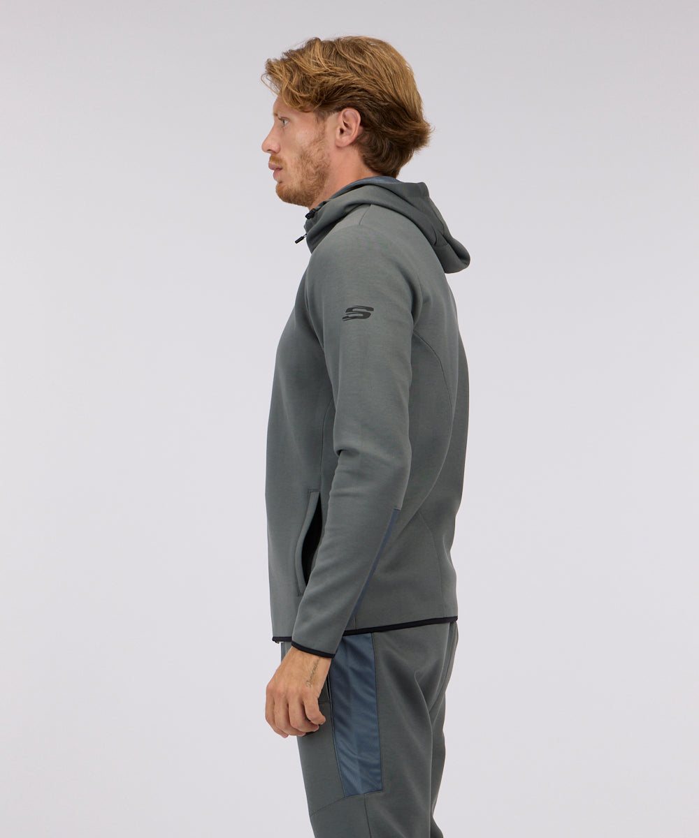 ג'קט אינטרלוק עם קפוצ'ון