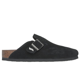 כפכפי זמש גזרה רחבה נשים | Relaxed Fit: Arch fit Granola צבע שחור