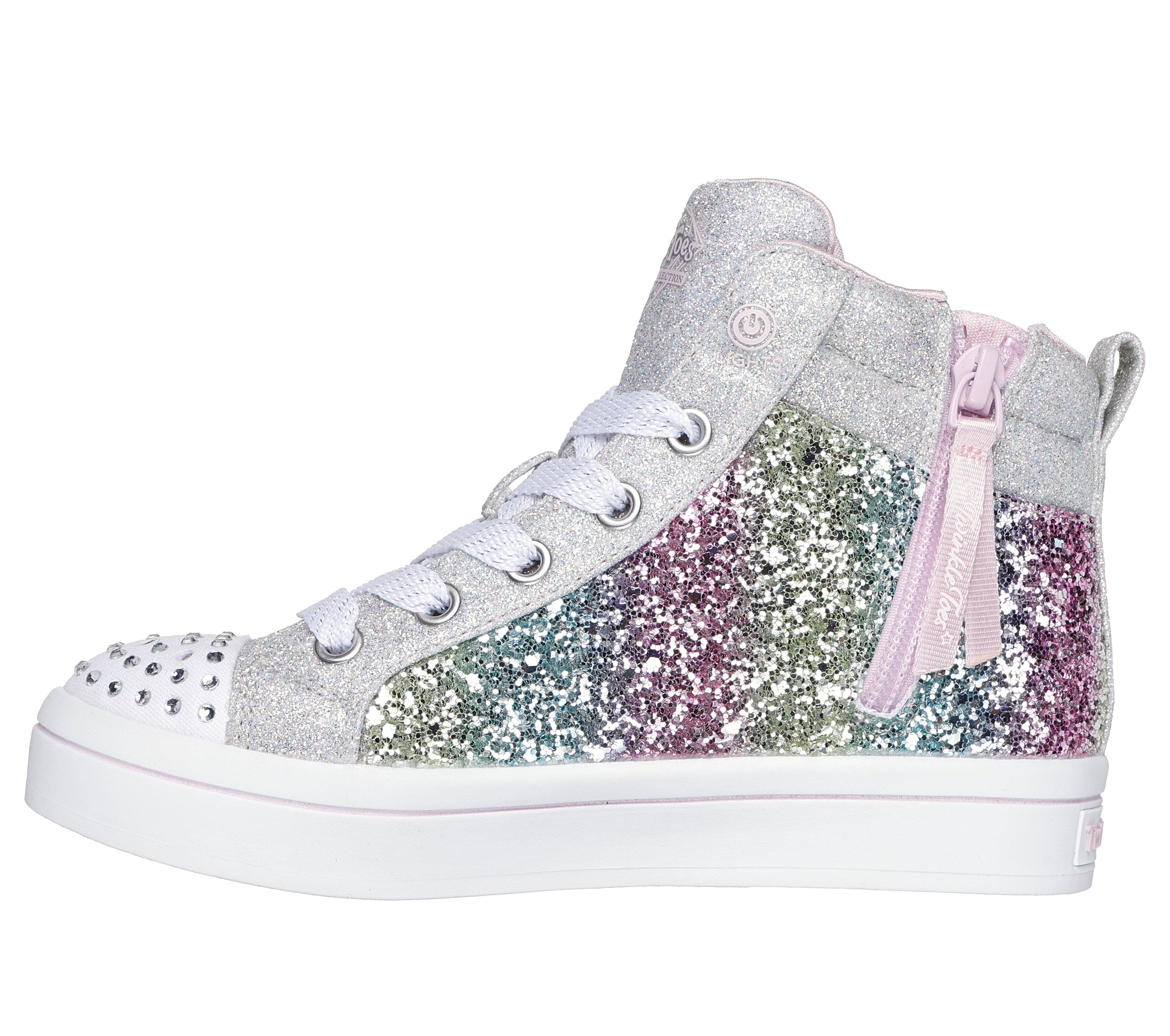 סניקרס אורות עם צמיד לבנות | Twi-Lites - Charm Glitz