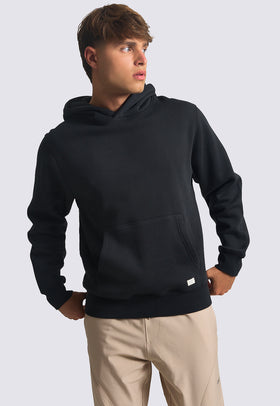 סווטשירט קפוצ'ון צבע שחור