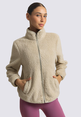 ג'קט פליז צבע: נטורל