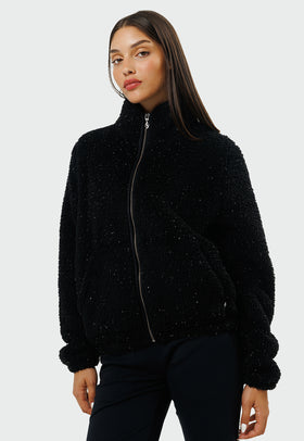 ג'קט צמר צבע: שחור