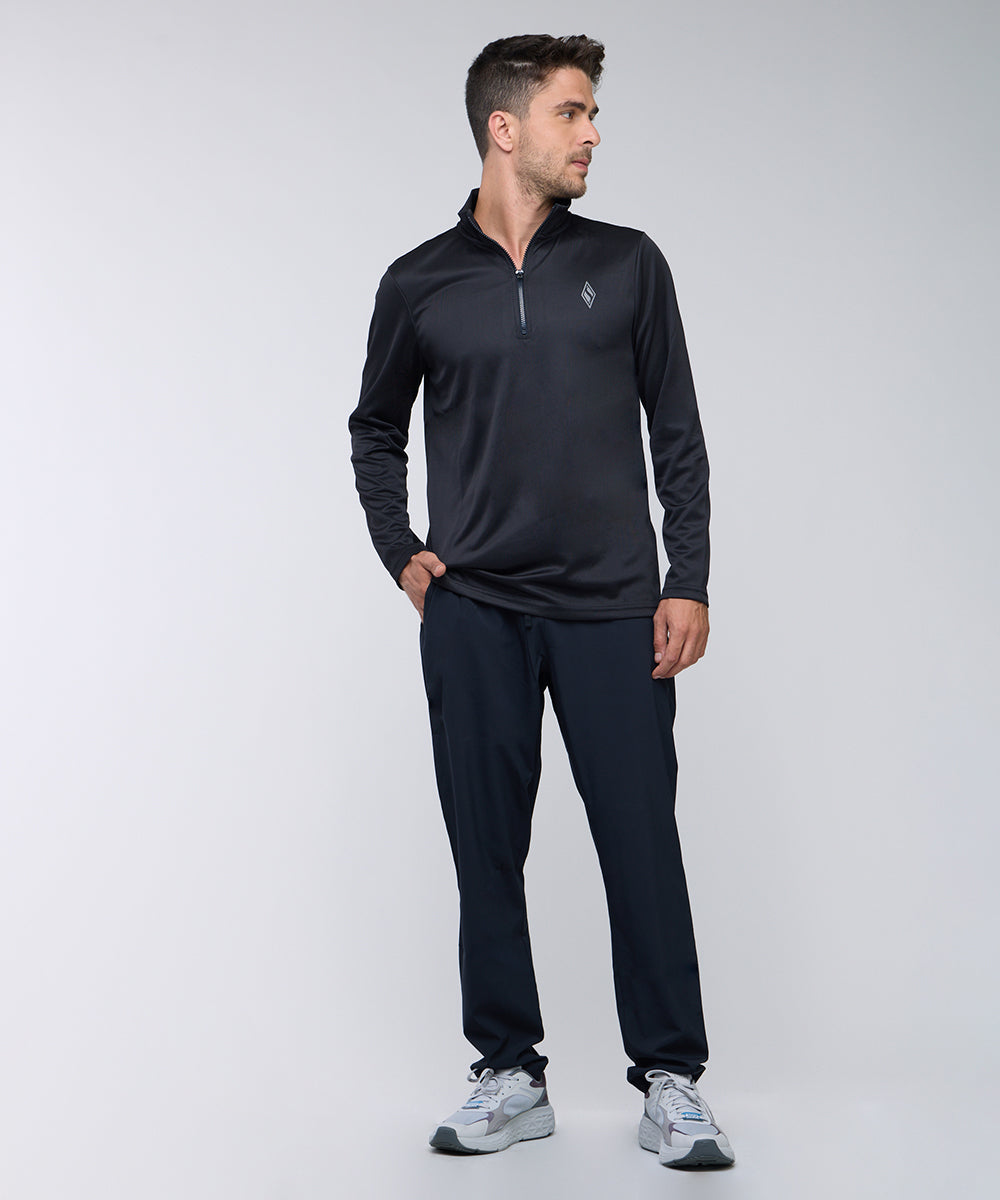 ג'קט ריצה עם חצי רוכסן