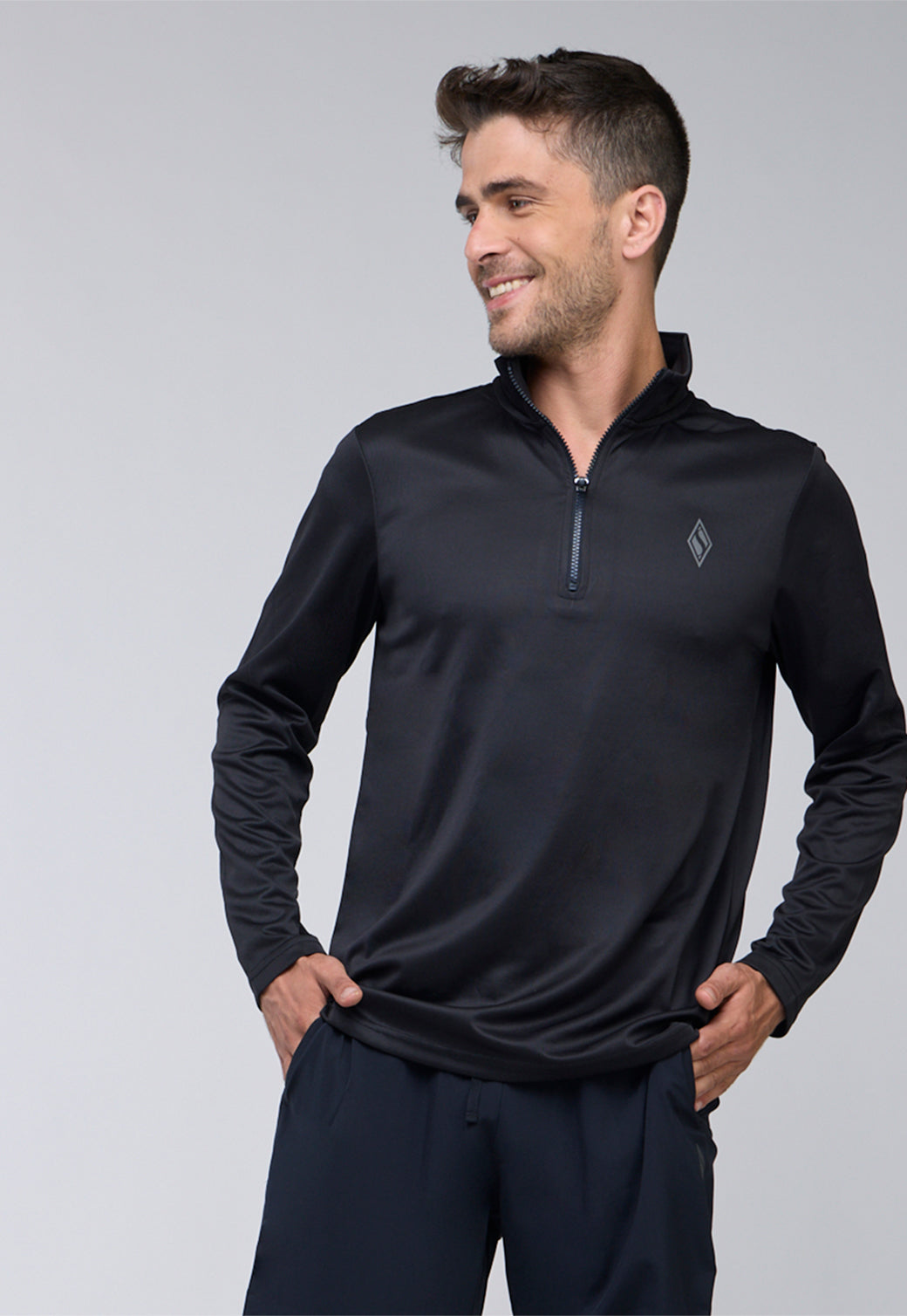 ג'קט ריצה עם חצי רוכסן