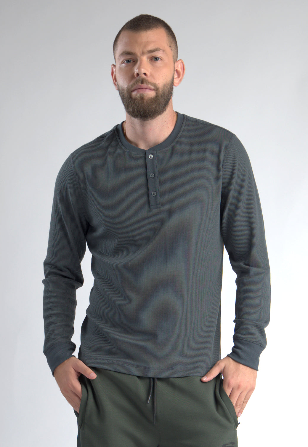 טישירט וופל שרוול ארוך