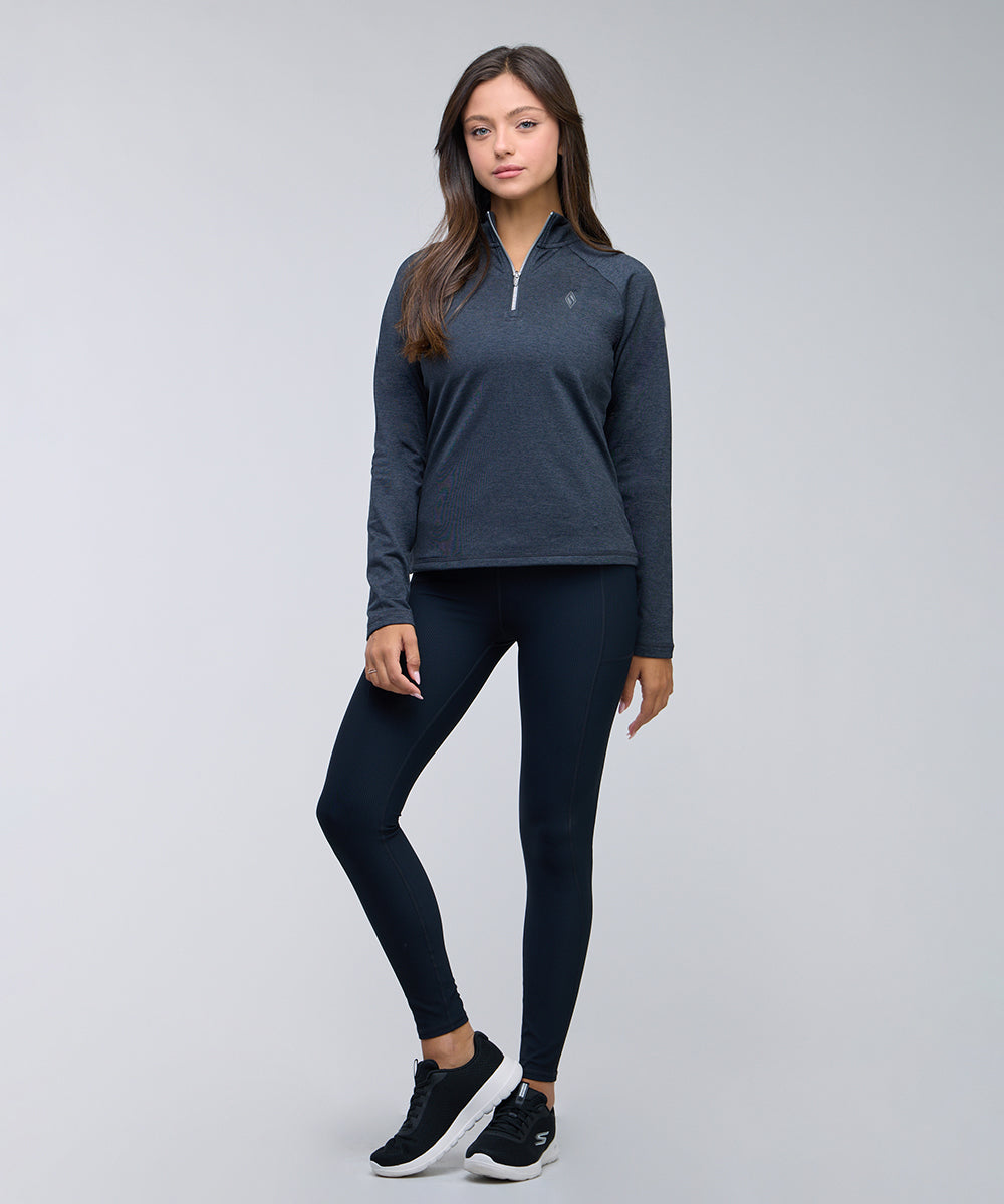 עליונית אימון ארוכה חצי רוכסן