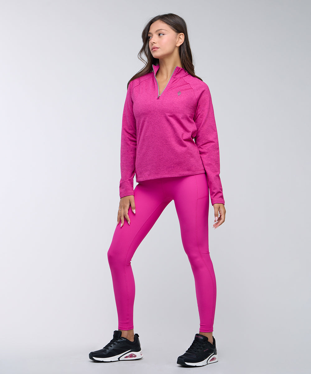 עליונית אימון ארוכה חצי רוכסן