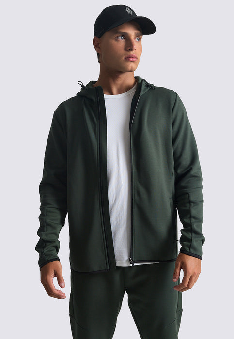 ג'קט אינטרלוק עם קפוצ'ון