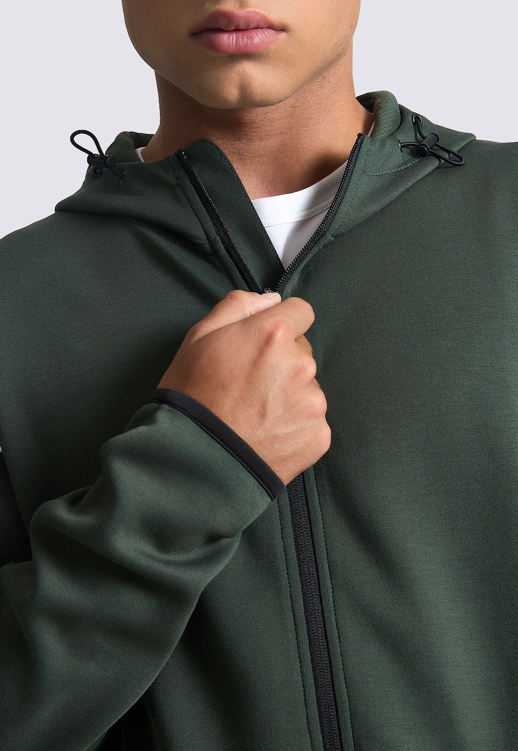 ג'קט אינטרלוק עם קפוצ'ון