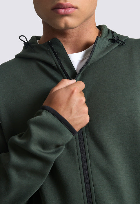 ג'קט אינטרלוק עם קפוצ'ון