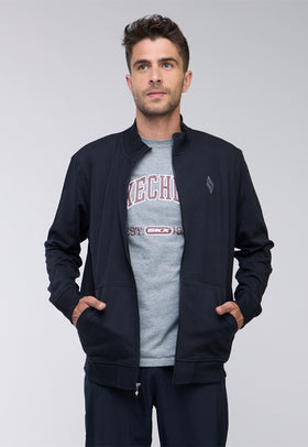 ג'קט פרנצ' טרי עם רוכסן צבע שחור