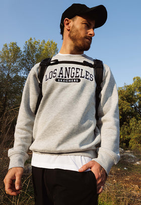 סווטשירט לוס אנג'לס צבע: אפור בהיר