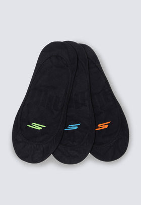 שלישיית גרבי סירה סקצרס גבר-(41-46)-ל/ל/ל צבע שחור