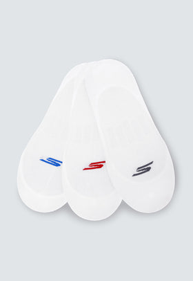 שלישיית גרבי סירה סקצרס גבר-(41-46)-ל/ל/ל צבע: לבן