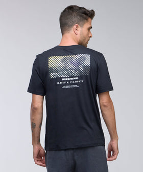 טישירט קצר עם הדפס צבע: שחור