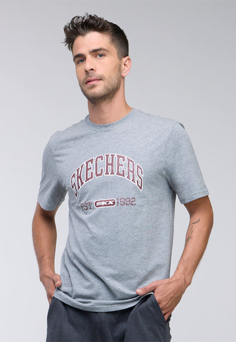 טישירט קצר עם הדפס לוגו