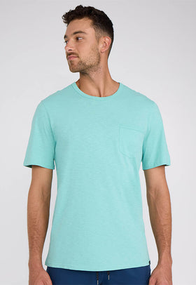 טישרט קצר עם כיס קדמי צבע ווסאבי