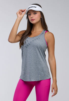 גופית אימון רחבת שכמות צבע אפור