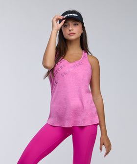 גופית אימון רחבה שכמות צבע ורוד