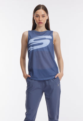 גופיית מש בהדפס לוגו צבע: אפור