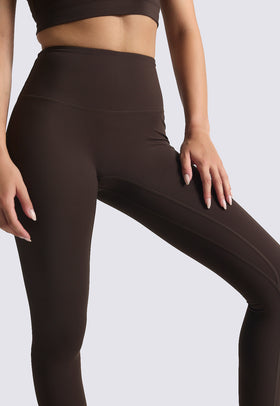 טייץ אימון ארוך צבע חום