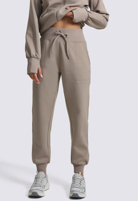 מכנס ג'וגר צבע בז'