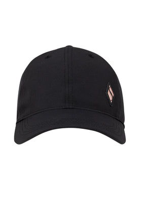 כובע מצחיה עם לוגו יהלום צבע שחור