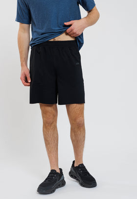 מכנס קצר עם לוגו צבע שחור