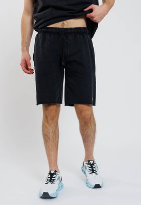 מכנס כותנה קצר צבע שחור