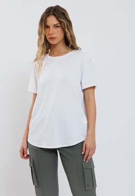 טישירט אימון מנדף צבע: לבן