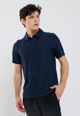 חולצת פולו קצרה צבע נייבי