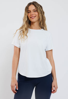 טישירט מנדף צבע לבן