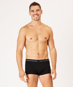 בוקסר כותנה קצר צמוד צבע שחור