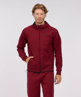 ג'קט אינטרלוק עם קפוצ'ון צבע: אדום