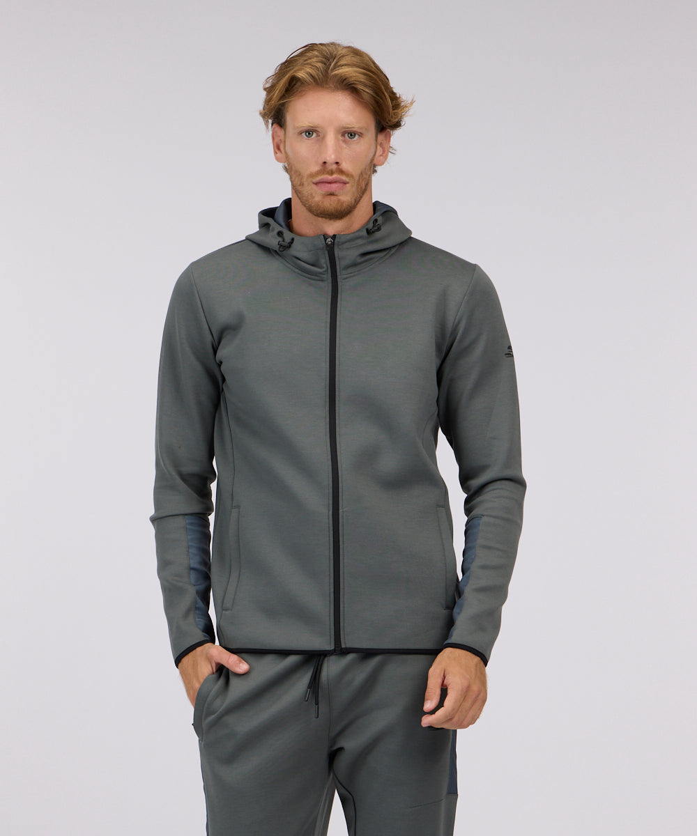 ג'קט אינטרלוק עם קפוצ'ון