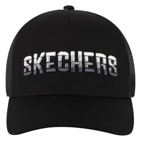 כובע מצחיה עם רשת מאחור ולוגו צבע: שחור