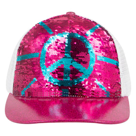 כובע פאייטים מתחלפים צבע: ורוד